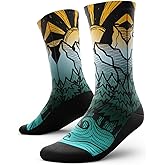 Outway Novelty Crew Socks for Men & Women, Breathable, Moisture-Wicking Athletic Calf Socks with Arch Support