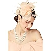 BABEYOND Fascinators Hats for Women - Tea Party Kentucky Fascinator Derby Church Pillbox Hat 50s Cocktail Headband for Party