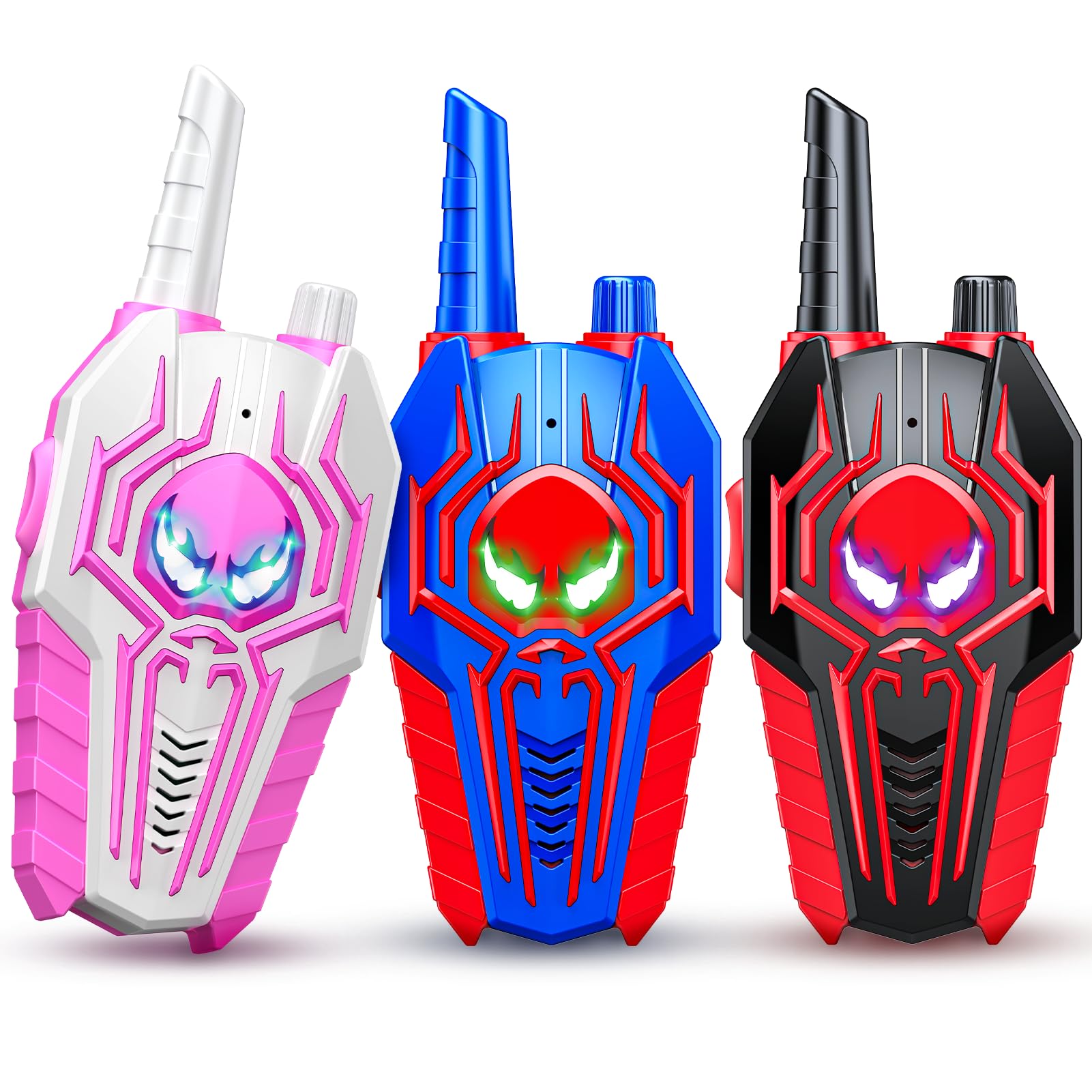 Spider Walkie Talkies for Kids 3 Packs, Toyokid Boy Toys for 4 5 6 Year Old Girls Gift Ages 3-12 Year Old Boy Gift Age 5 6 7 8 Walkie Talkie Outdoor Toys Age 3 4 5 6 7 Kids