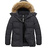 wantdo Women's Plus Size Winter Coats Quilted Thicken Puffer Jacket with Removable Hood