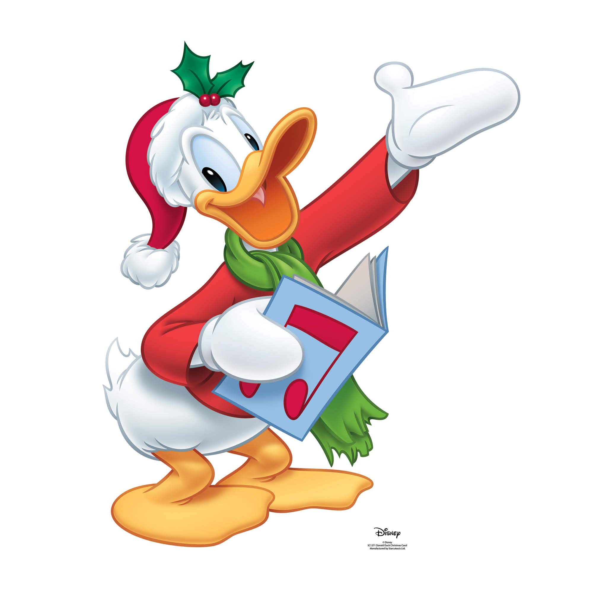 Star Cutouts Ltd SC1271 Fun Cardboard 1 Dimensional Life size Disney Donald Duck Quacker 82 x 73 cm. Perfect Christmas Decoration for Children's Festive Displays, Grottos & Shop Windows, Star Mini