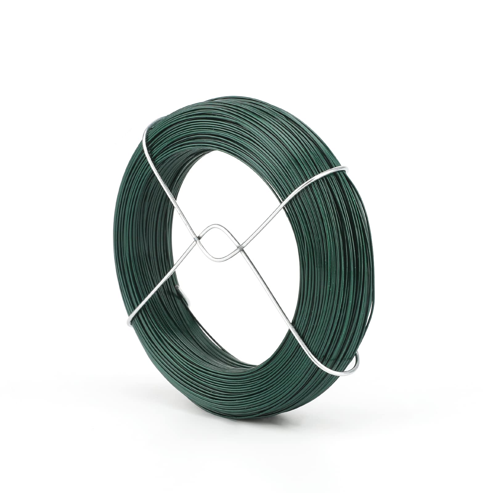 KINGLAKE 328 Feet Fine Garden Wire, Green 0.65mm Flexible Plant Twist Tie for Support, Cable Organization, Florist Work, Flower Arranging, Wreath Making and Crafts