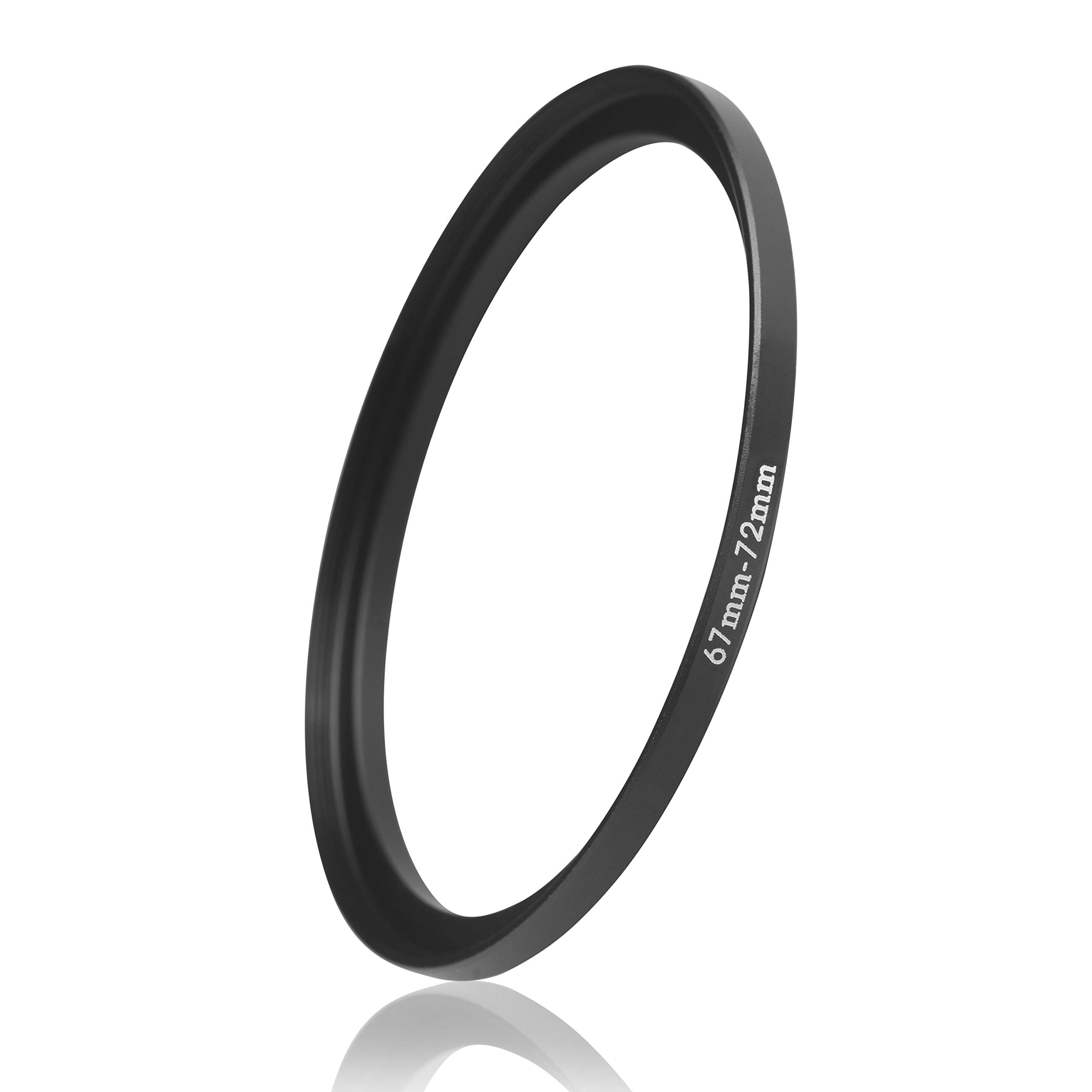 Ares Foto® Step-Up Lens Adapter Ring for Filters, Made of CNC Machined Metal with Matte Black Electroplated Finish (67mm – 72mm)