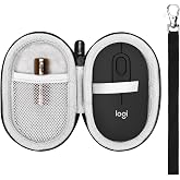 LTGEM Case for Logitech Pebble Mouse 2 M350s/M350 Wireless Mouse, Gray | Hard Eva Shell, Waterproof, Shock Protection, Soft Anti-Scratch Interior, Office Travel Carrying Storage Bag Case Only