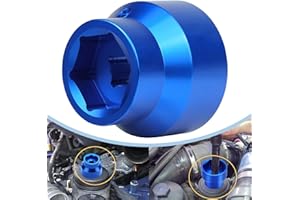MEKAR Oil Filter Socket 24mm / 36mm Reversible Fuel Filter Cap Remover and Installer Assistant Compatible with 6.0L / 6.4L Ford Powerstroke Diesel 2003-2010(blue)
