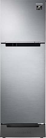 Samsung 253L 2 Star Inverter Frost Free Double Door Refrigerator (RT28T3122S8/HL, Elegant Inox, Base Stand with Drawer)