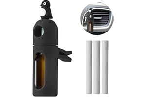 BONE Car Diffuser Clip 2, Essential Oil Diffuser with Vent Clip, Washable Silicone Air Freshener for Car Fragrance, Cute Character Aromatherapy Accessory for Auto Perfume & Decoration (Maru Penguin)