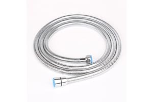 Weirun Bathroom Extra Long Shower Hose Replacement 79-Inch Stainless Steel Interlock Explosion-proof Handheld Bidet Spray Shower Head Hose, Chrome