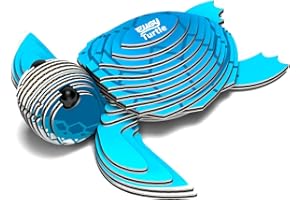 Eugy Sea Turtle 3D Puzzle, 26 Piece Eco-Friendly Educational Toy Puzzles for Boys, Girls & Kids Ages 6+