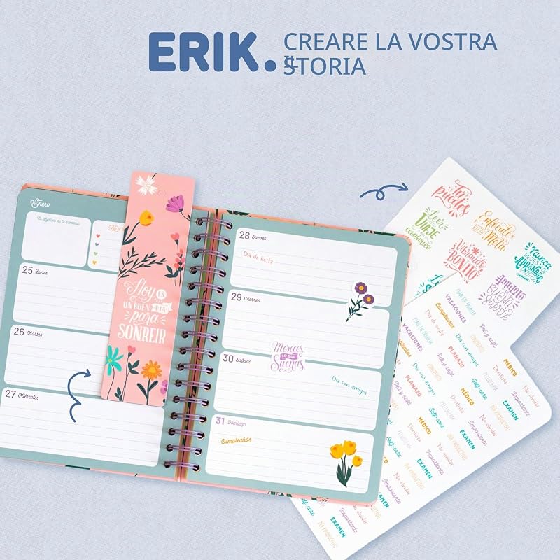 Diario Scuola 2026 2027 Amelie - Agenda Settimanale A5 Spagnolo