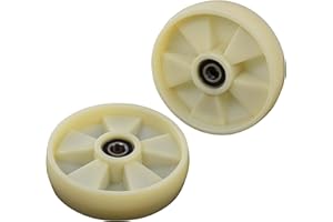 CARBO GLIDE Pallet Jack/Truck Steering Wheels Set (2 pcs) 7.5" x 2" with Bearings ID 20mm Nylon