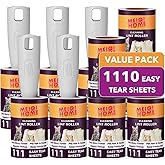 Lint Rollers for Pet Hair Extra Sticky, 1110 Sheets Mega Value Set Lint Roller with 5 Upgraded Handles, 10 Rollers Portable P