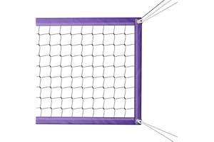 NQV Volleyball Net Replacement with Steel Cable for Outdoor Indoor Backyard Beach, 32FTx3FT Professional Portable Volleyball Net (Net Only)