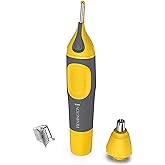 Remington Virtually Indestructible Nose, Ear &amp; Brow Trimmer, Yellow, NE3871 | Heavy Duty Non-Slip Grip for Durability, 100% Waterproof for Wet or Dry Use, Easy Cleaning Washout System