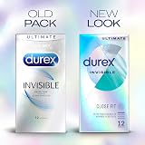 Durex Invisible Condoms 12 Pack Close Fit With Silicone Lube Teat Ended view 3