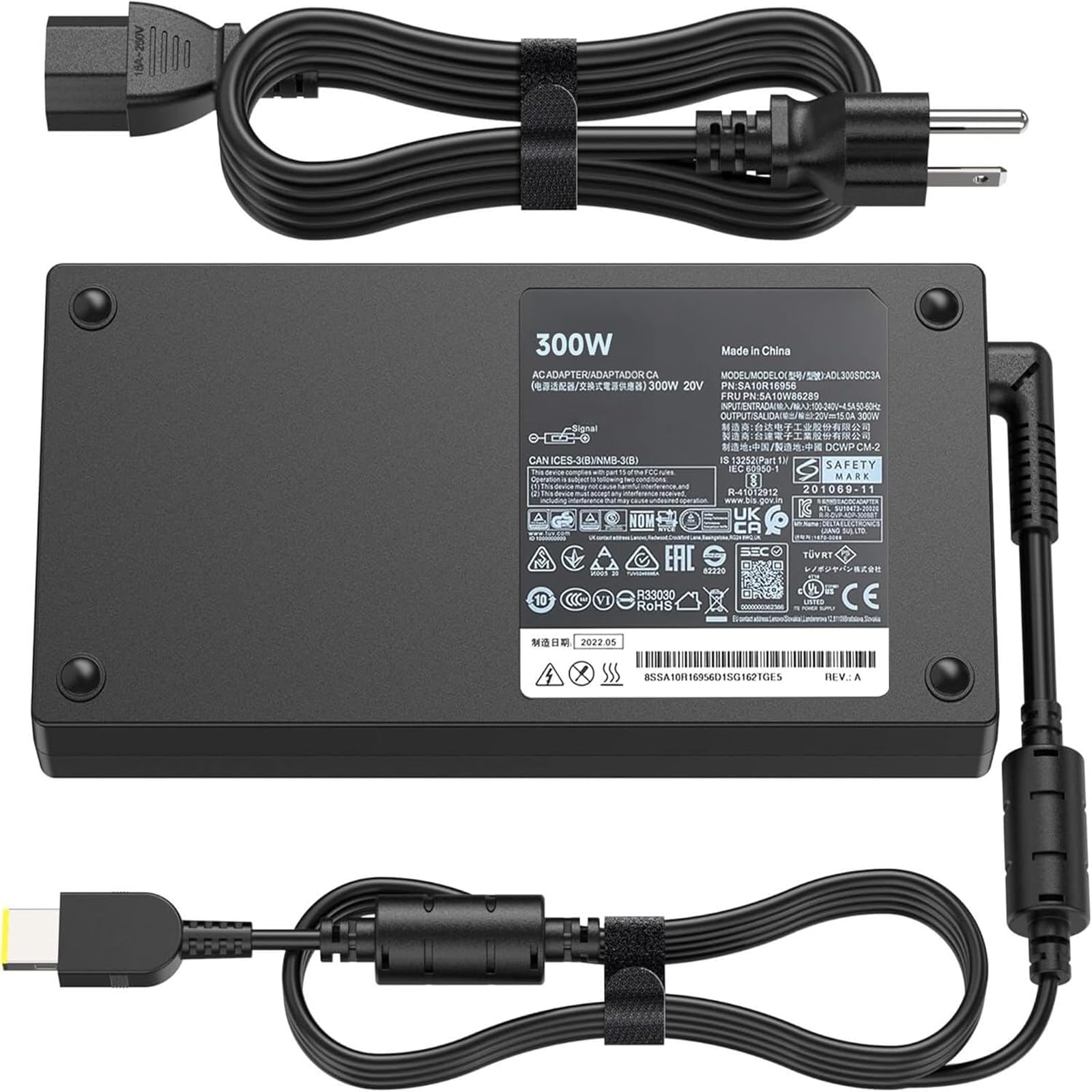 Photo 1 of 300W AC Charger Compatible with Lenovo Legion R9000P R9000K Y9000K Y9000X Laptop Charger Legion 5 pro 7i 5i 15 16 17 20V 15A adl300sdc3a Laptop Adapter Power Supply Cord