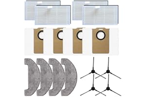 Replacement Kit With Side Brushes, Filters, Mop Cloths, And Dust Bags For Uninell UR3 Robot Vacuum To Support Dust And Debris