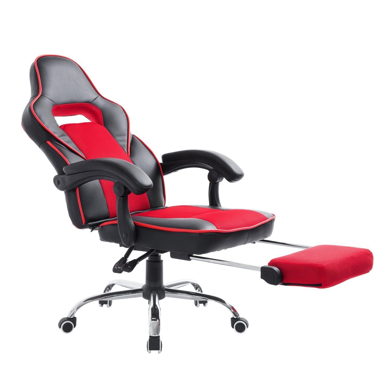 Race Car Style High Back PU Leather Reclining Office