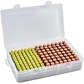 Xuerdon Battery Storage Organizer Case, Battery Vault Box Holder Container for 134pcs AA AAA Batteries, Garage Organization C