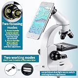 BEBANG 2000X Metal Optical Microscope with Slides Kit Dual Illumination view 2