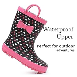 LANCDON Toddler Rain Boots for Boys and Girls