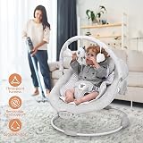 LADIDA Soft Padded Lamb Bouncer 0-6 Months Soothing Music Vibration view 3