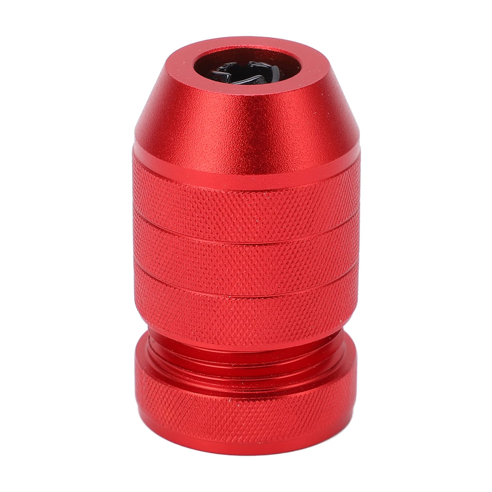 Adjustable Drill Stop Collar Bit Stopper Step Twist Drill Positioner Aluminum Alloy Red Anti Slip Nylon Inner Ring Drill Stop Collar Auxiliary Tool Red for Woodworking(For 0.24 to 0.43in Drill Bit)