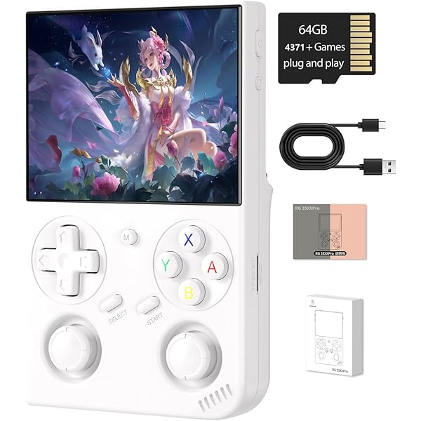 Console Portatile Anbernic RG28XX - 2,83 Pollici IPS, Linux, 64GB Con 5516 Giochi, Uscita HDMI, Colore Arancione Lava - 4