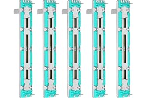 5Pcs Slide Potentiometer 75mm Mixer Faders B10K Double Channel Straight Slide Mixer Fader Dual-Channel Straight Sliding Poten