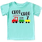 Olive Loves Apple Choo Choo I'm Two Boys 2nd Birthday T-Shirts for Baby Boys Second Birthday Outfit