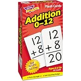 Trend Enterprises: Math Skill Drill Flash Cards, Addition 0-12, Self-Checking Cards to Practice and Master, Great for Skill Building and Test Prep, 91 Cards Included, Ages 6 and Up
