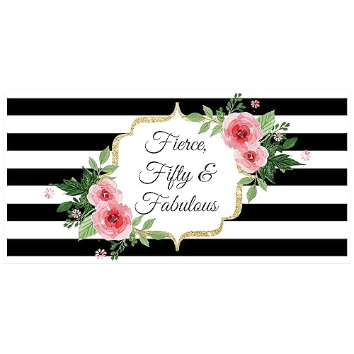 Amazon Com Fierce Fabulous And Fifty Black And White Striped