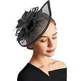 DRESHOW Women Fascinator Hats Tea Party Hat Vintage Pillbox Hat Headband for Cocktail