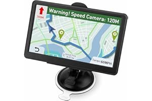 JUNIWEY GPS Navigator for Car Truck RV - Navigation System, 2025 America/Canada/MX Maps Free Lifetime Update, Voice Guidance, Speed and Red Light Warning, 7 Inch Touchscreen Vehicle GPS para carros Trucker