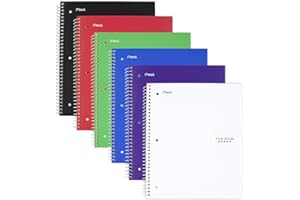 Five Star 1-Subject Spiral Notebook, 8.5" x 11" Paper Size, College Ruled, 200 Pages/100 Sheets, Neat Sheet Perforated Pages,