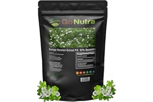 Go Nutra Bacopa Extract Powder (Bacopa Monnieri) 50% Bacosides - Herbal Extract Brahmi Supplement (4 oz.)