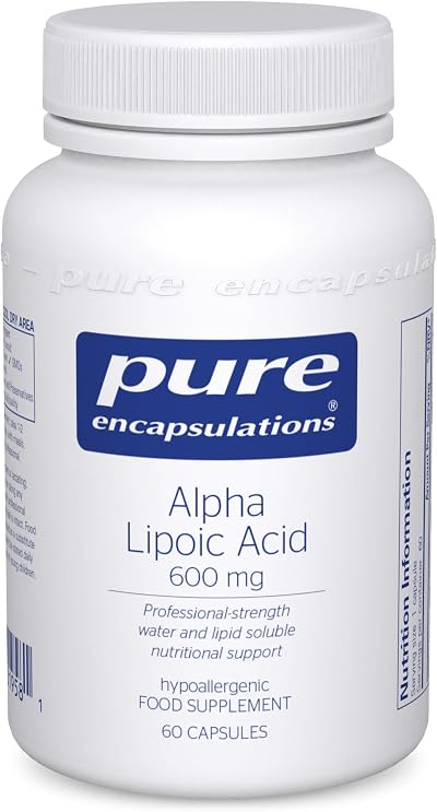 Pure Encapsulations Alpha Lipoic Acid ALA 600mg 60 Vegetarian Capsules