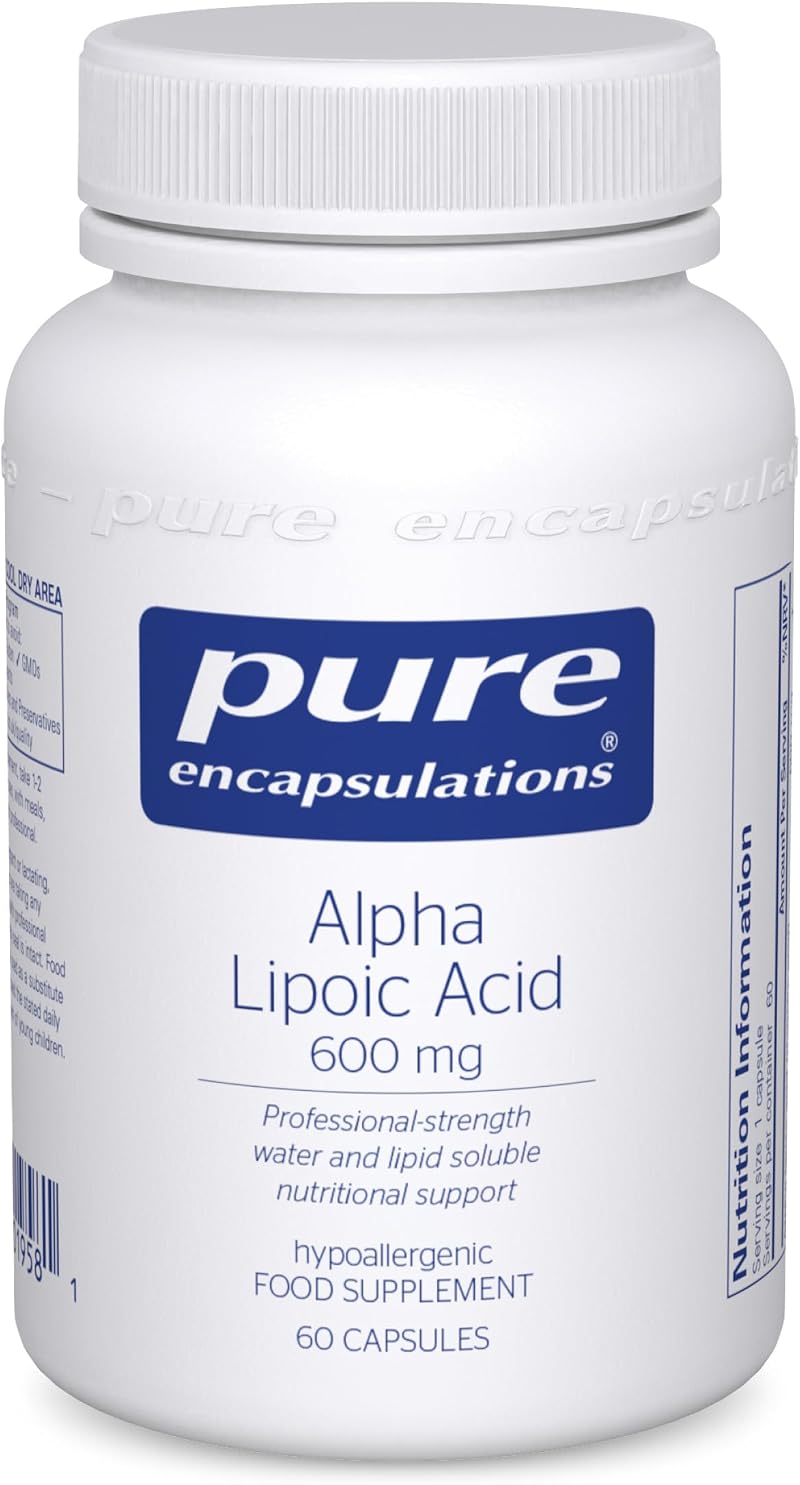 Pure Encapsulations Alpha Lipoic Acid ALA 600mg 60 Vegetarian Capsules