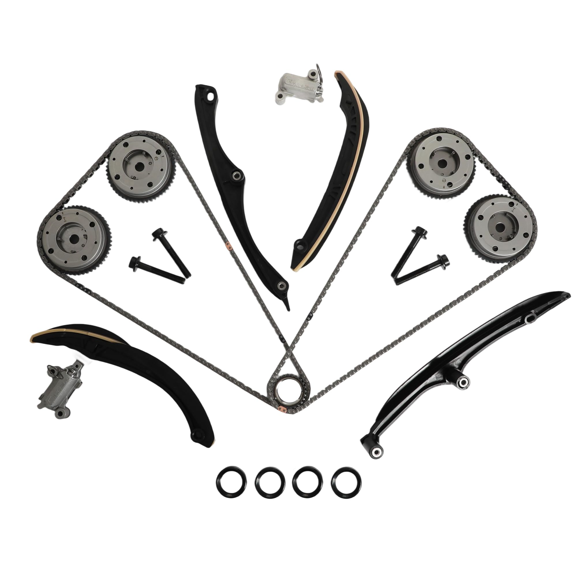 Photo 1 of 3-1079S 3.5 EcoBoost Timing Chain Kit with VVT Sprockets Fit for Ford F150 Ecoboost Expedition Lincoln Navigator 3.5L V6 DOHC Turbo 2017-2023 Replace #HL3Z-6268-A HL3Z6K255A