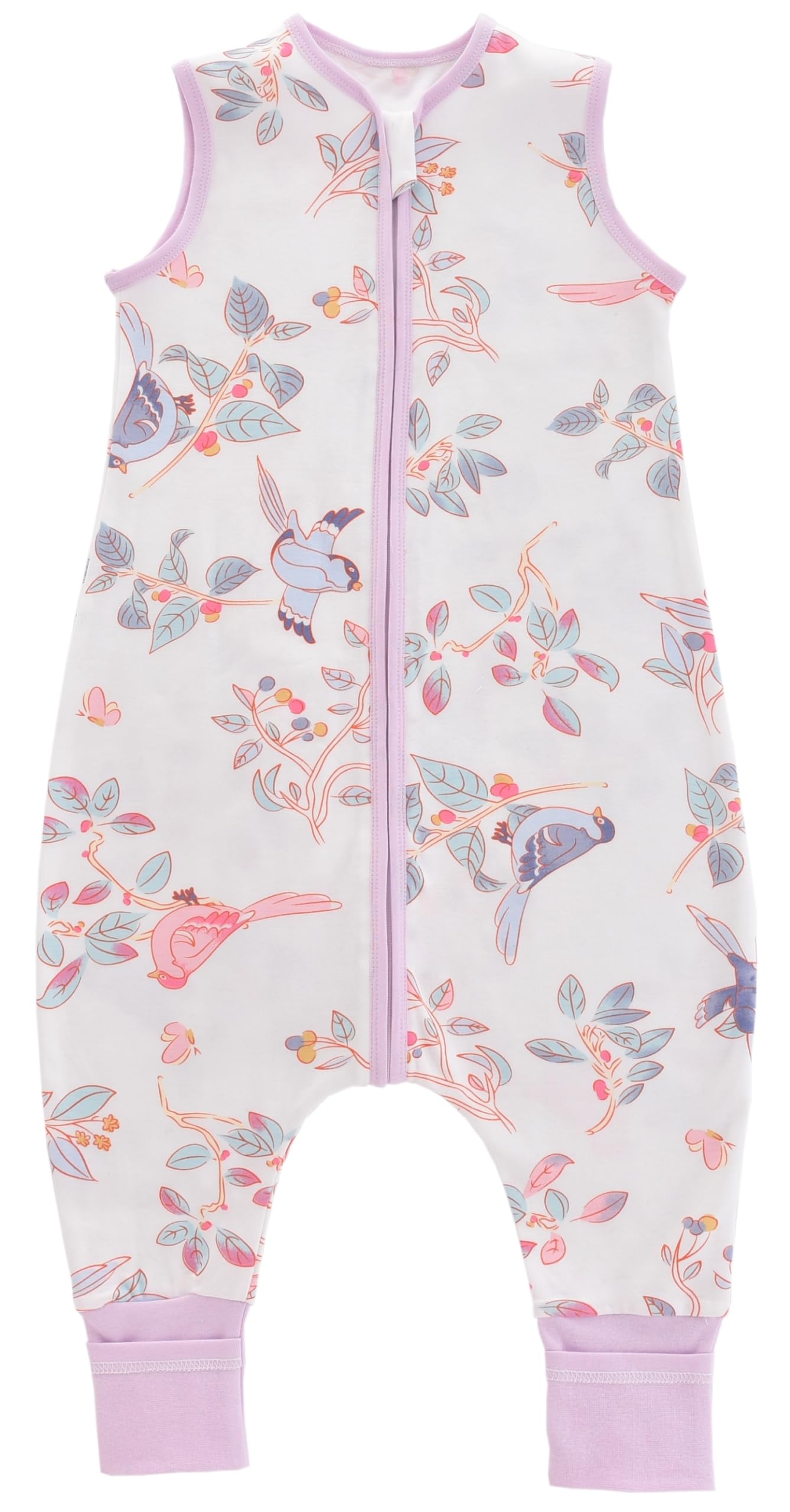 Chilseussy Baby Sleeping Bag with Feet - 100% Cotton 0.5 Tog Legs for 3-4 Year Olds, Spring Magpie 90cm — image 1