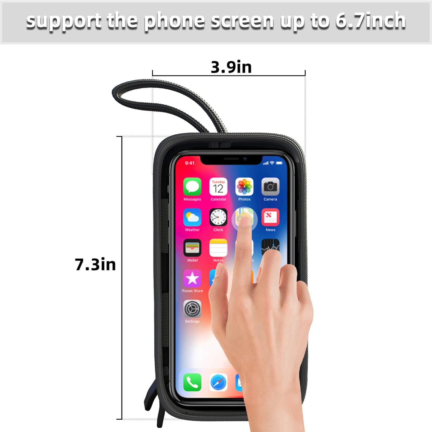 Five Bananas Motorcycle Tank Bag, Magnetic Touch Screen Motorcycle Waterproof Large Cell Phone Case Holder for iPhone/Android up to 6.7 Inch: Automotive