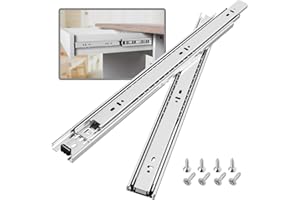 BAIDICE 1 Pair Full Extension Ball Bearing Drawer Slides 8 10 12 14 16 18 20 22 24 Inch 100 LB Load Capacity Side Mount File 