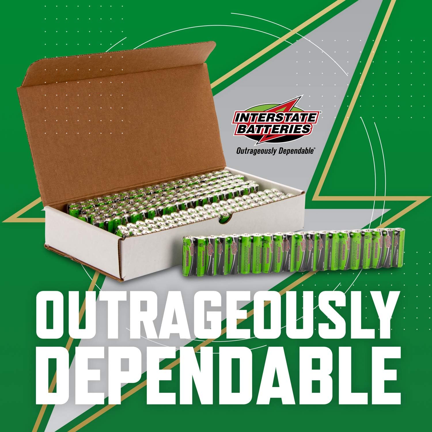 Interstate Batteries AA Alkaline Battery 200 Pack - Workaholic (DRY7001): Home Audio & Theater