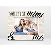Orchroma Mimi Picture Frame, Mimi Gifts for Grandma, Mimi Mother's Day Birthday Gifts from Grandkids Granddaughter Grandson, World's Best Mimi and Me Photo Frame 5x7