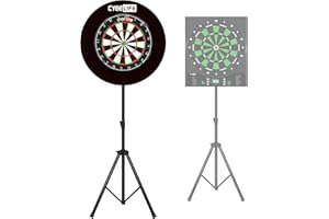 CyeeLife Dartboard Stand, Professional Portable Tripod Dartboard Travel Stand, Black