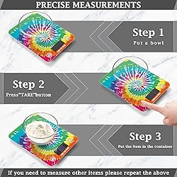 Tie Dye Food Scale Waterproof Digital Kitchen