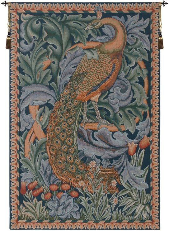 Amazon Com Charlotte Home Furnishing Inc Belgian Tapestry Wall Hanging 19 In X 29 In Peacock Home Kitchen