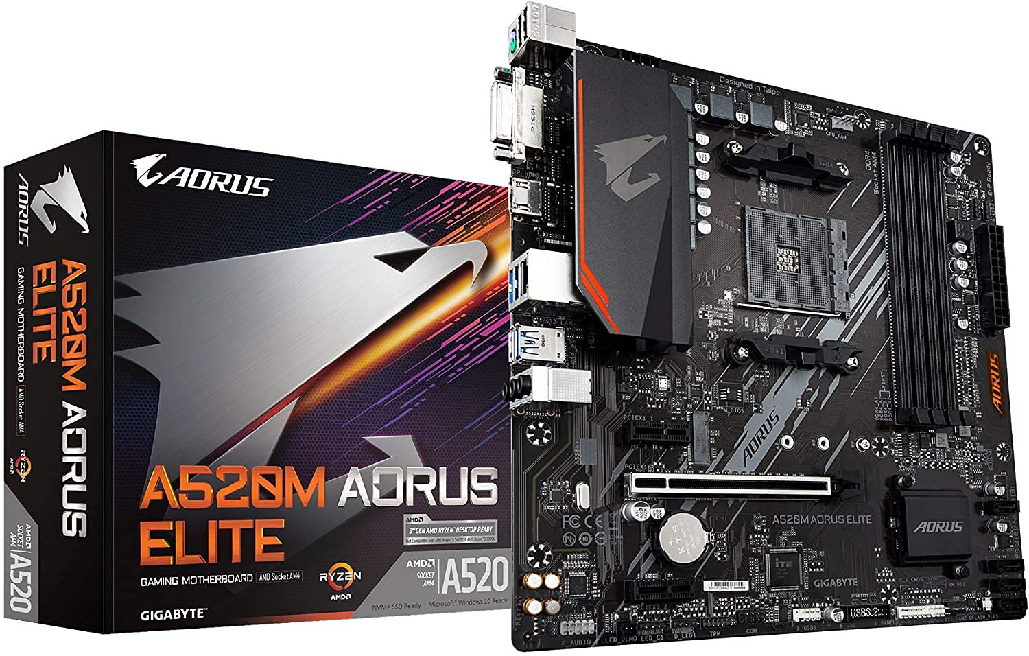 Gigabyte Aorus A520M AORUS ELITE (Socket AM4/A520/DDR4/S-ATA 600/Micro ATX)