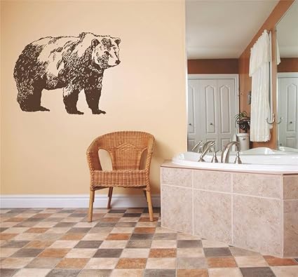 Decal Vinyl Wall Sticker Hunting Bear Wild Zoo Animal Living