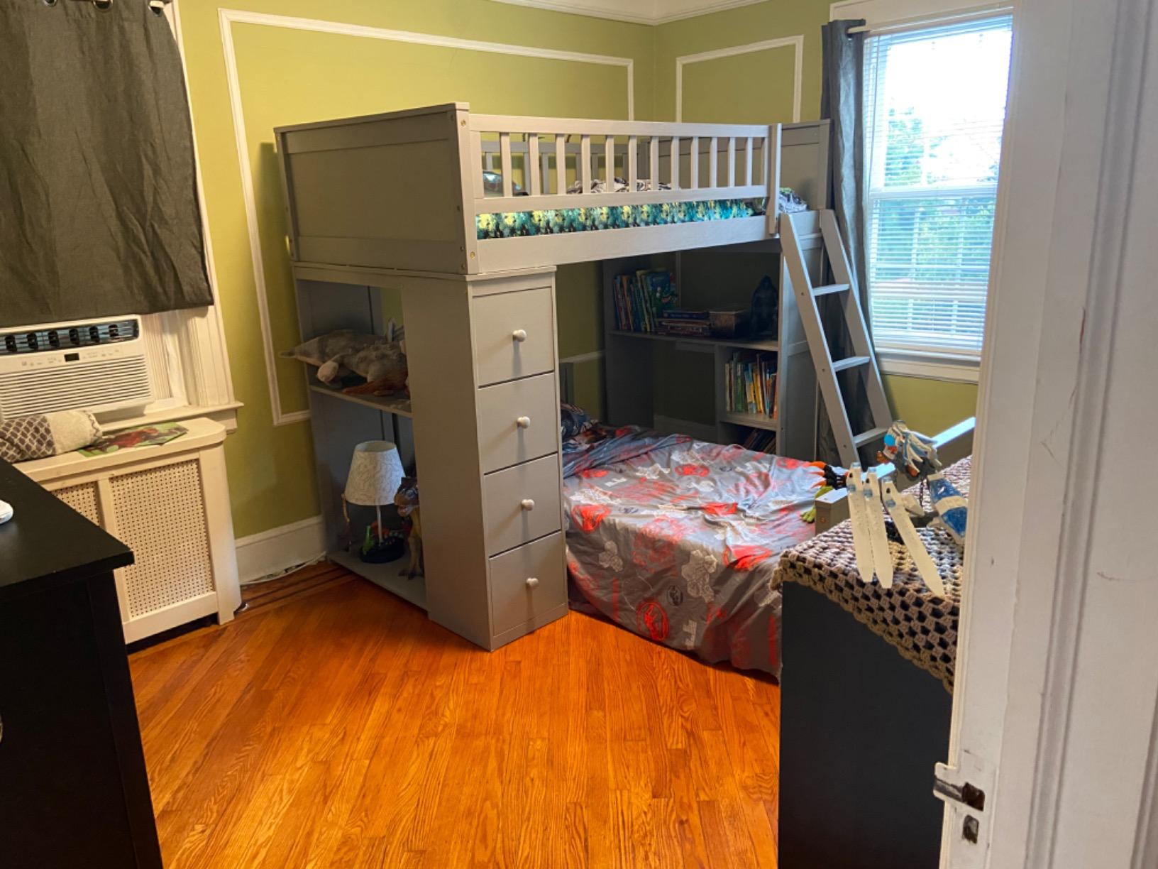 78/mo Finance Bunk Bed Twin Over Twin with Desk, Baysitone Loft
